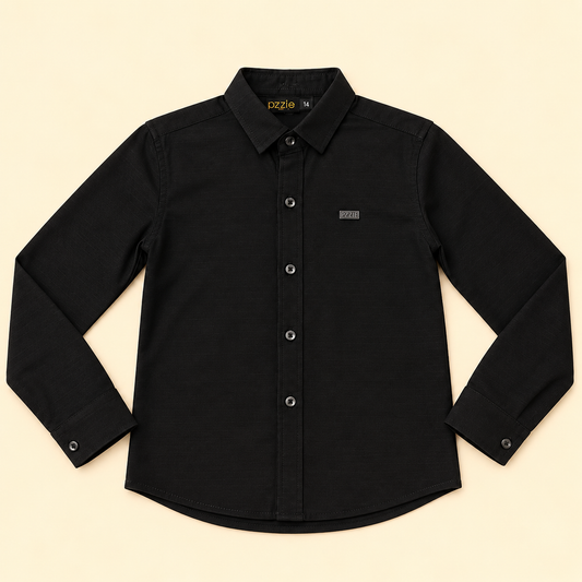 Boys Shirt Full Sleeves Black