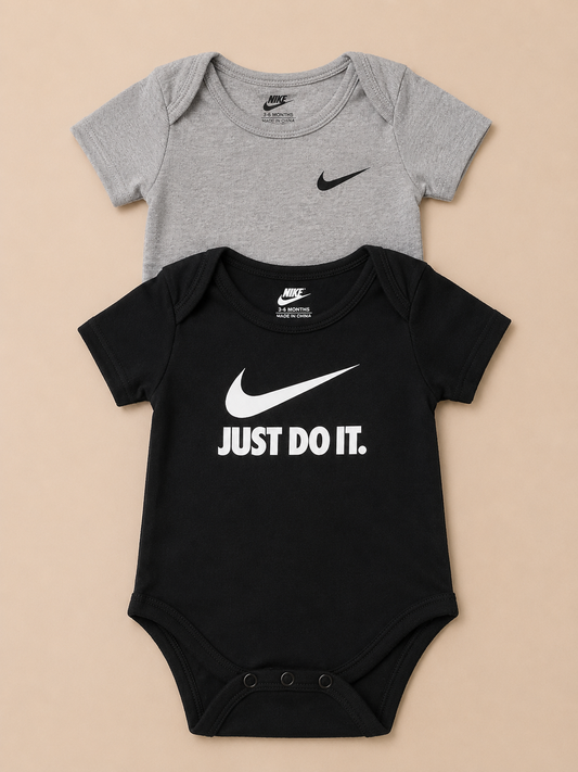 Body Suit Pack of 2 Grey/Black