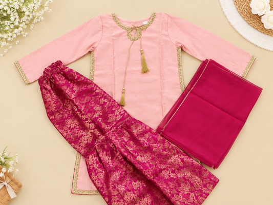 Peach Girls Shalwar Kameez