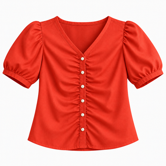 Girls Top Front Button Momo Baby sku05399