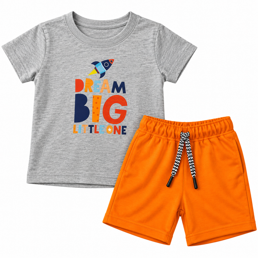 Boys Suit Front Print Dream Big Little One ghuf