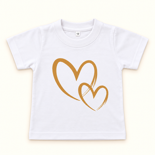 T.shirt round neck heart