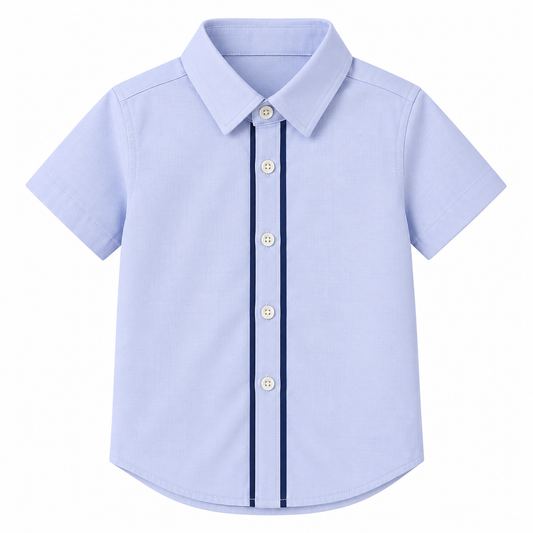 Boys Shirt Sleeveless Middle Navy Line