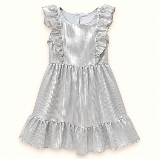 girls frock silver sku059905