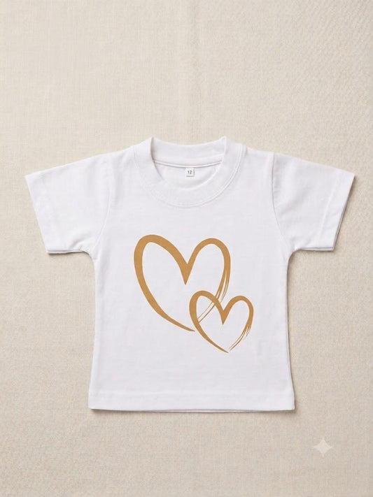T.shirt round neck heart