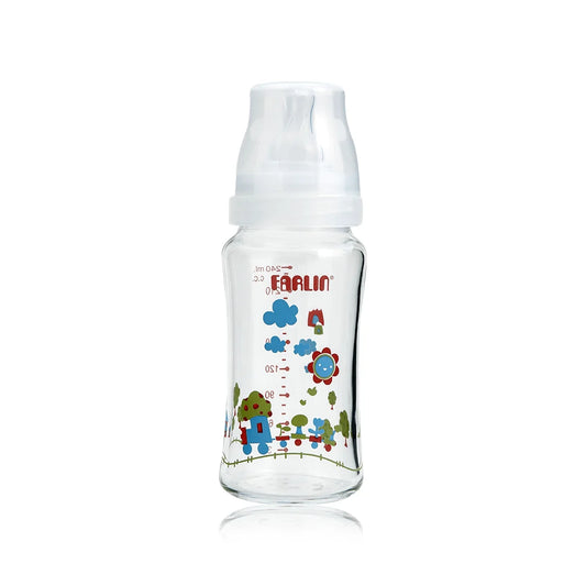 Wide Neck Glass Feeding Bottle 240ML
