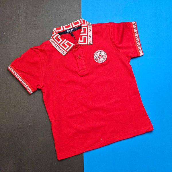 Boys T Shirt Polo Style Collar Printed sku05056
