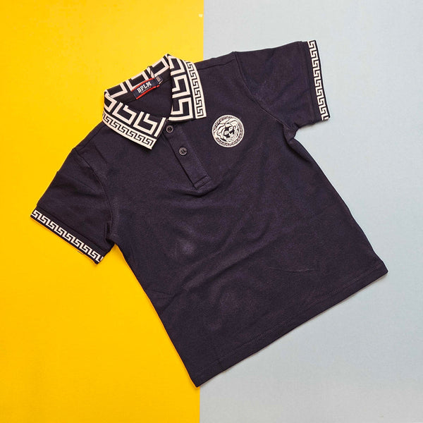 Boys T Shirt Polo Style Collar Printed sku05056
