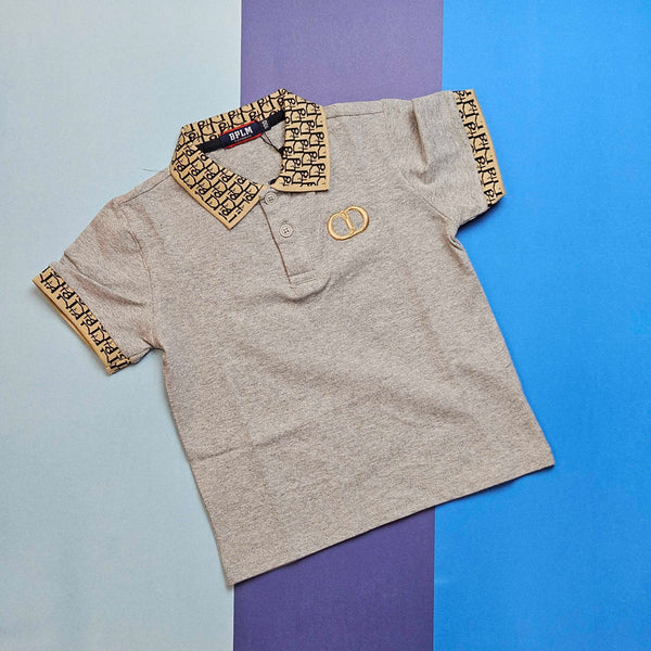 Boys T Shirt Polo Style Collar Printed sku05057