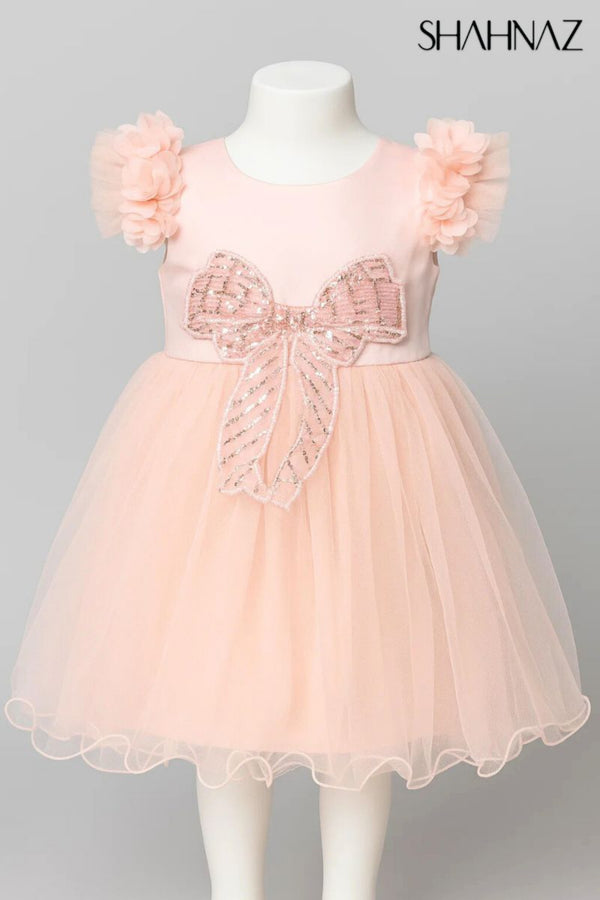 Girls Fancy Frock Nug Bow sku05122