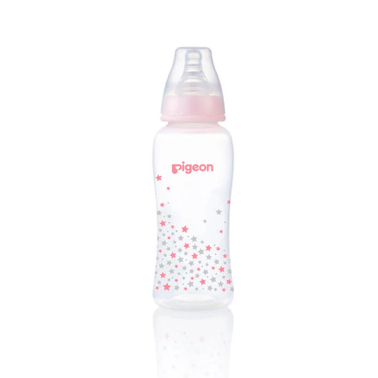Pigeon PP Stream Line  Printed Bottle 250 Pink