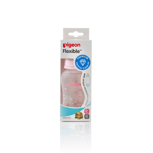 Pigeon PP Stream Line Printed Bottle 150 Pink