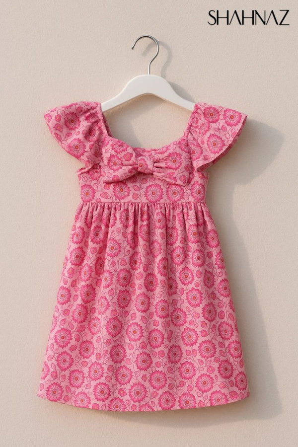 Girls Frock Flower Printed sku06059