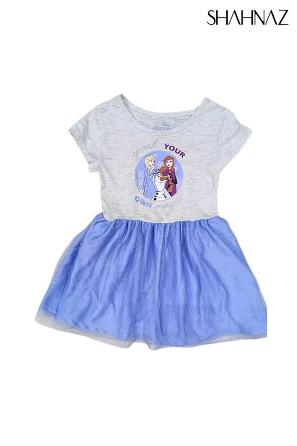Girls Frock Frozen Doll