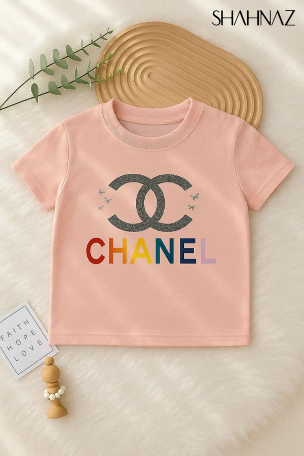 Girls T Shirt Round Neck Channel