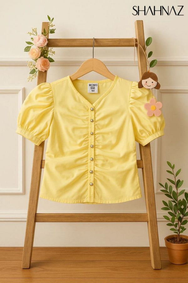 Girls Top Front Button Momo Baby sku05399
