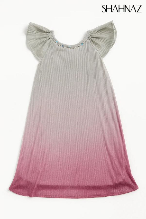 Girls Top Silver Neck Beets