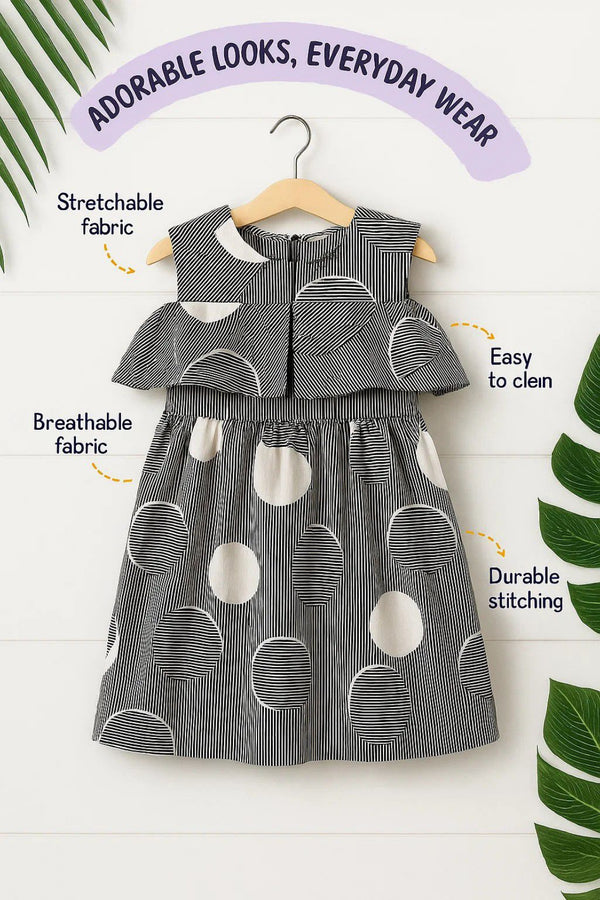 Girls Frock Sleeveless Lining sku07602