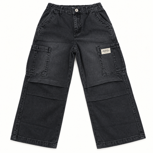 Black Denim Pant Cargo
