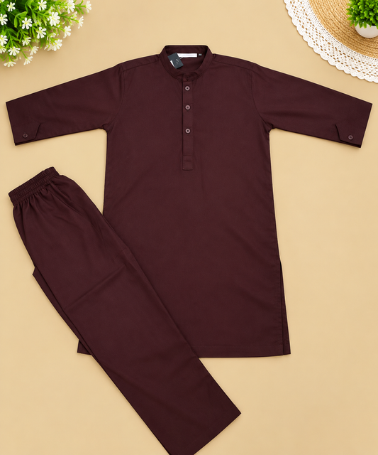 Maroon Boys Shalwar Kameez