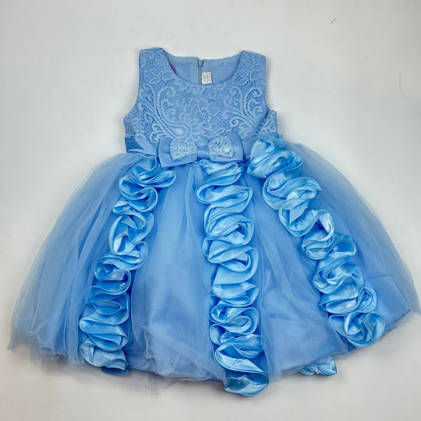 Girls Fancy Frock Net Flower & Net Bow Dorissa XN22047 sku0514
