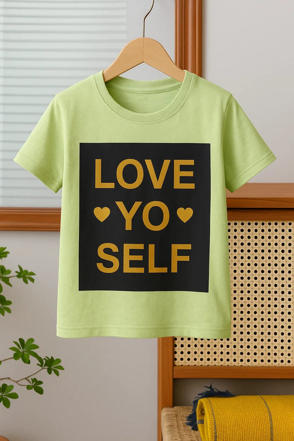 T Shirt Green Love You Self sku0192