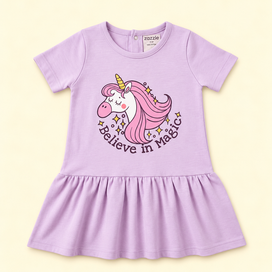 girls frock front printed