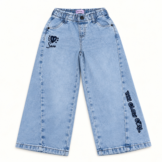 Blue Girls Denim Pant