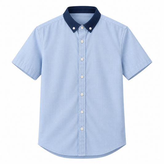 Boys Shirt Sleeveless Collar Navy sku01898