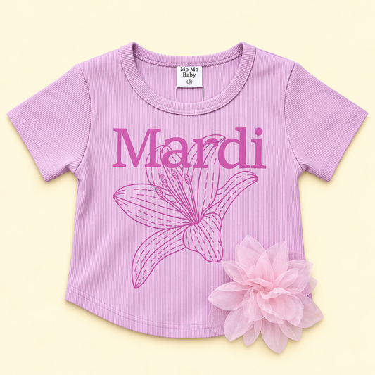 girls t.shirt momo baby flower