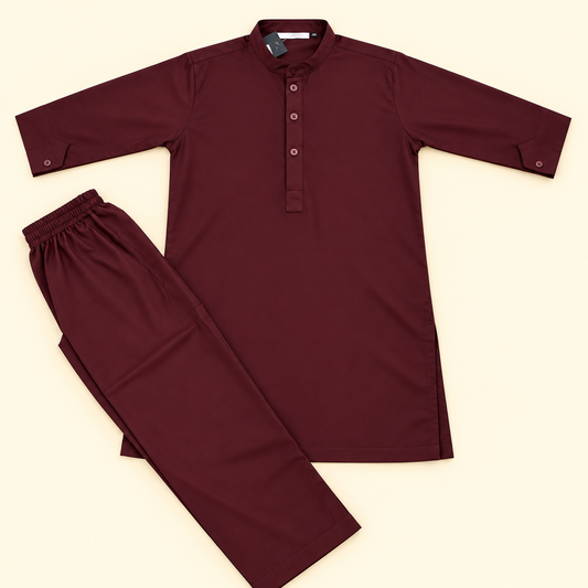 Maroon Boys Shalwar Kameez