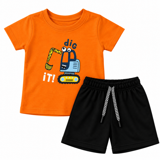 Boys Suit Front Print Crain ghuf