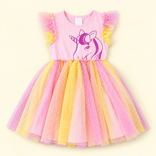girls frock unicorn