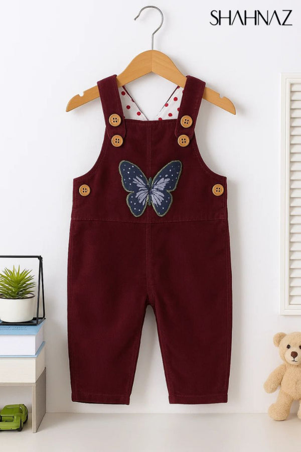 Girls Dangri Dress Front Butterfly sku04072