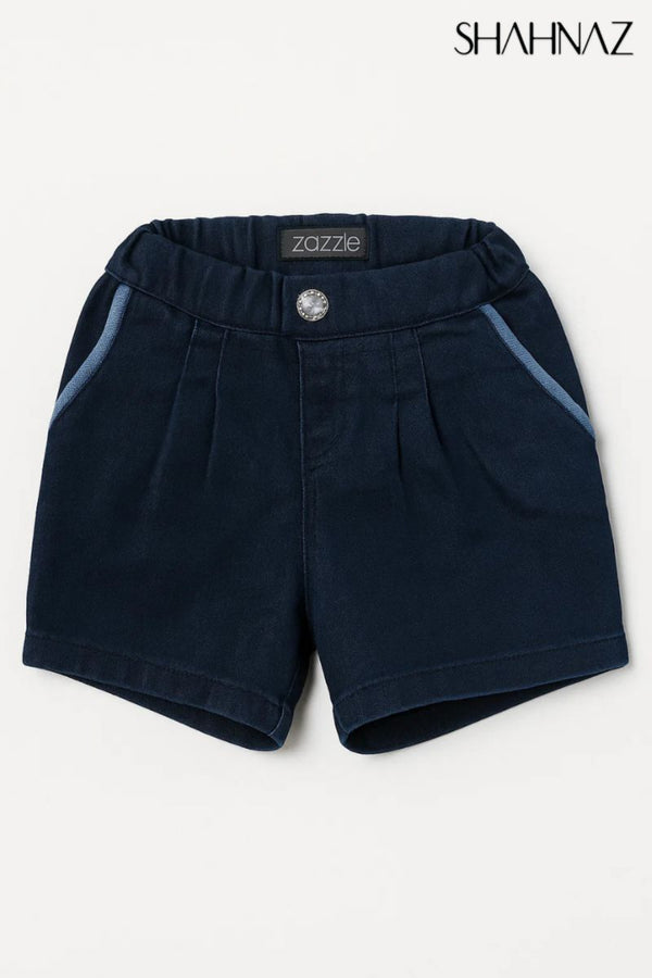 Short Denim Rib Button sku019
