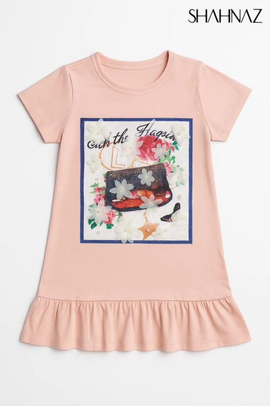 Girls Frock Front Print Yi U Cool sku05962