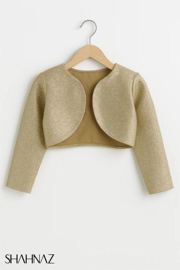 Girls Shimmer Coat Shrug sku03608