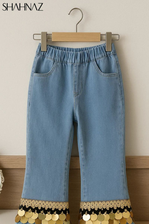Girls Jeans Bottom Shimmer sku05543