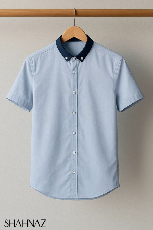 Boys Shirt Sleeveless Collar Navy sku01898