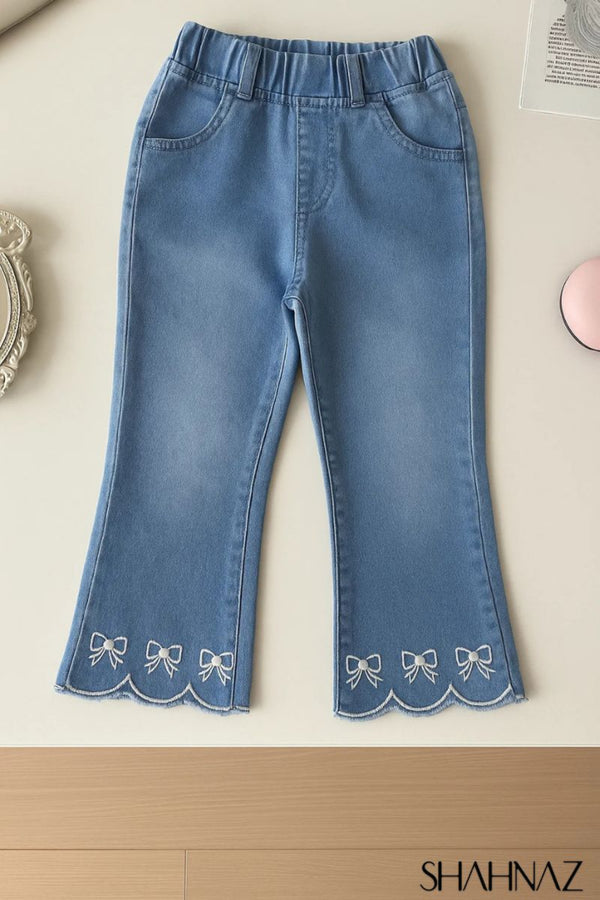 Girls Pant Bottom EMB sku03317