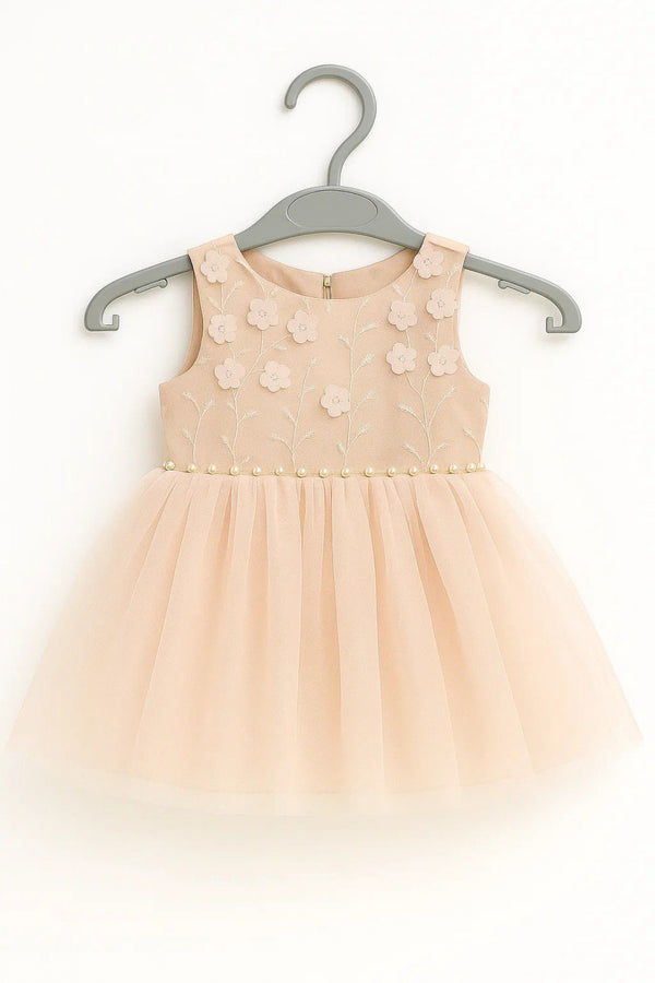 Girls Fancy Frock Flower & Net