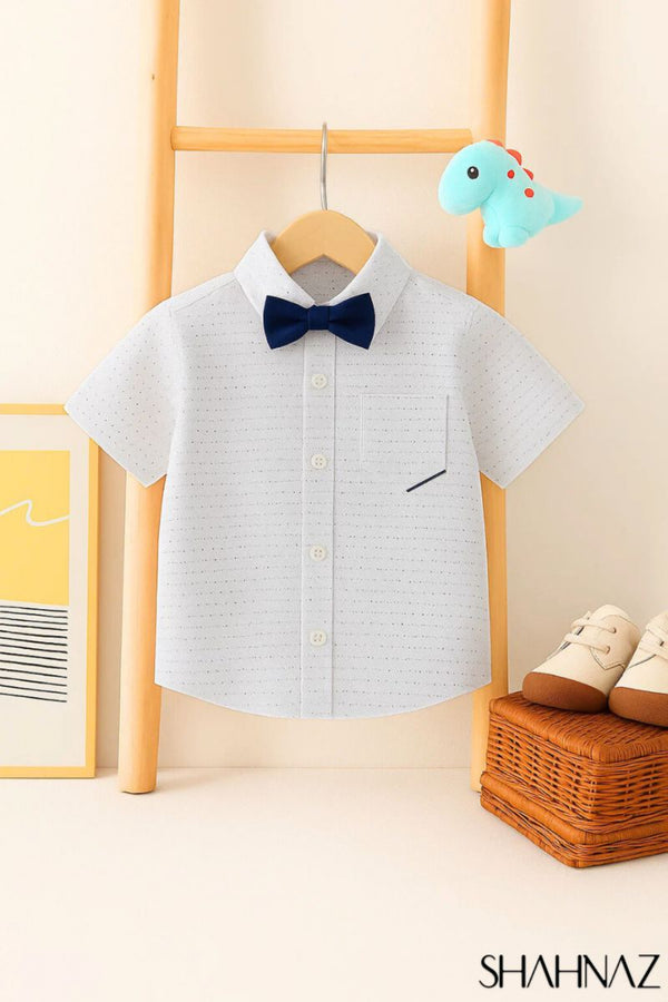 Boys Shirt Sleeveless Collar Bow sku05039