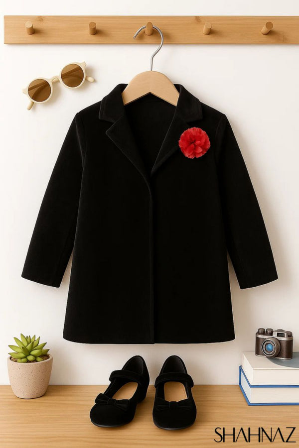 Coat Front Flower Red sku07229