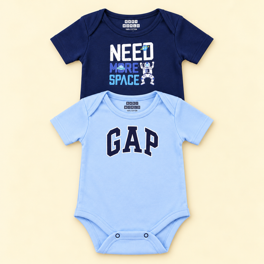 Body Suit Pack of 2 Navy/Blue