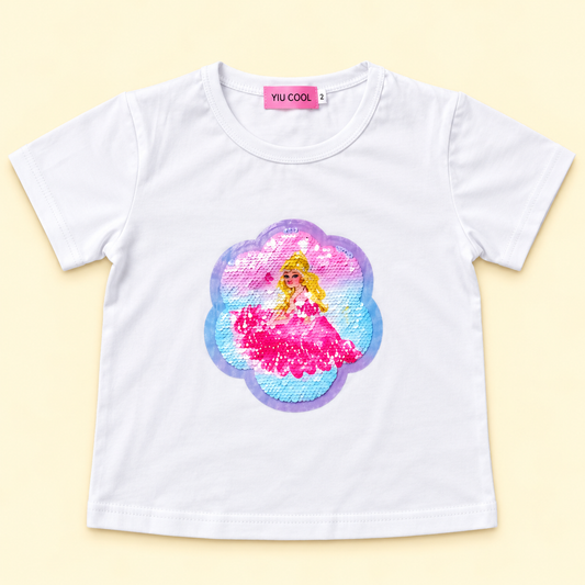 girls t shirt shimmer doll