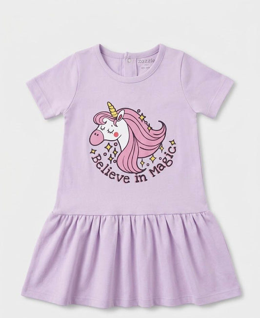 girls frock front printed
