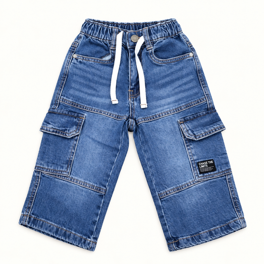 Blue Boys Denim Pants Cargo