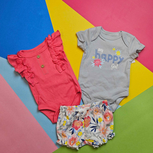 Baby Romper Suit My Happy Girl Pack Of 2 sku05197