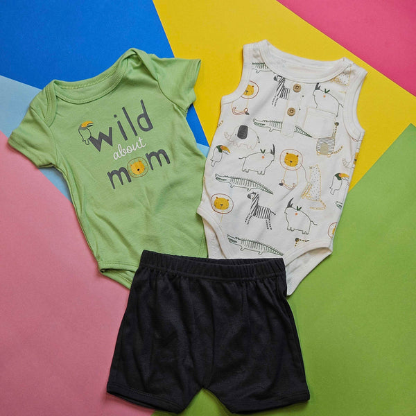 Girl Romper Wild Mom Pack Of 2 sku05188