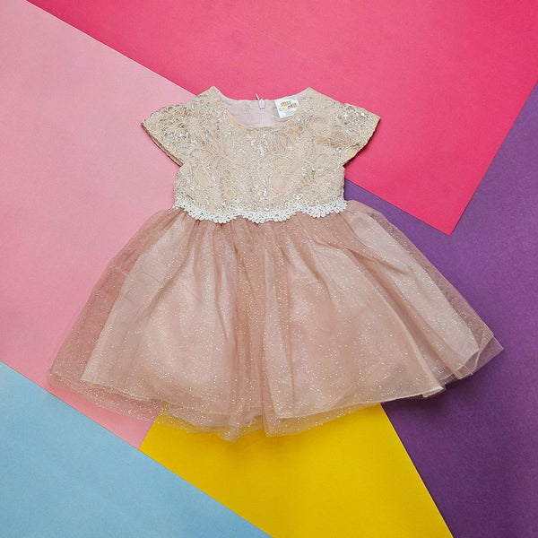 Girls Frock Lace Net Baby Colors sku05366